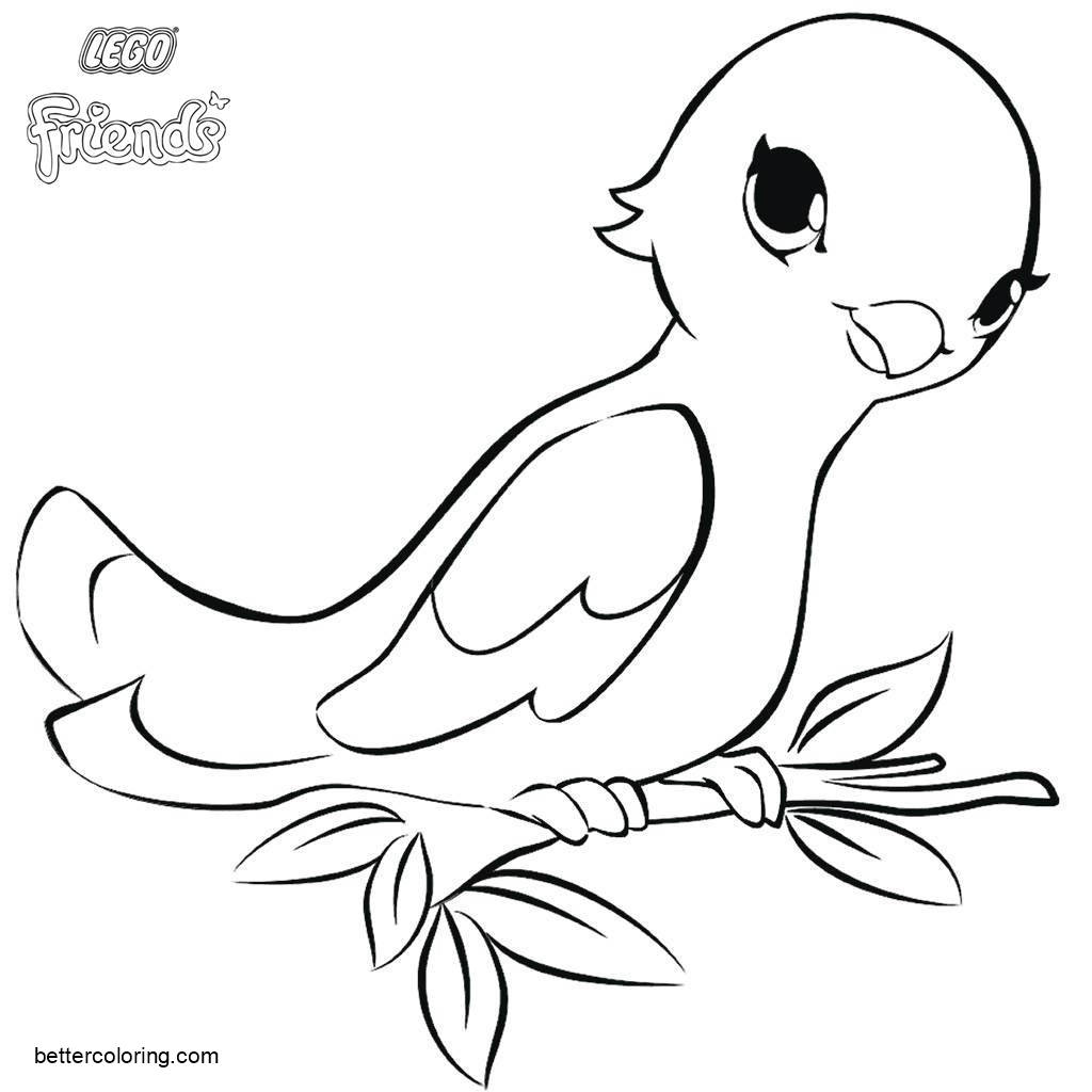 Free LEGO Friends Coloring Page Bird printable