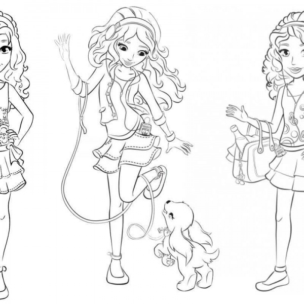 LEGO Friends Coloring Pages Girl Emma - Free Printable Coloring Pages