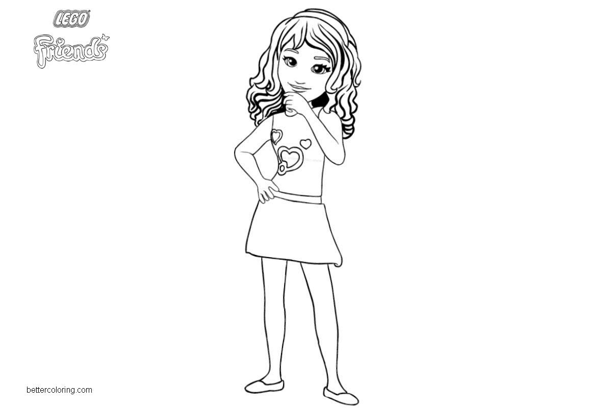 Free LEGO Friends Olivia Coloring Pages printable