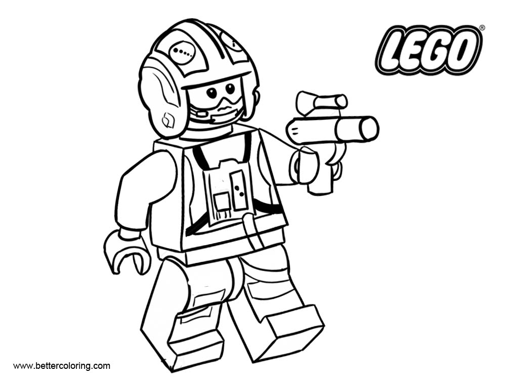 LEGO Star Wars Coloring Pages Black and White Free