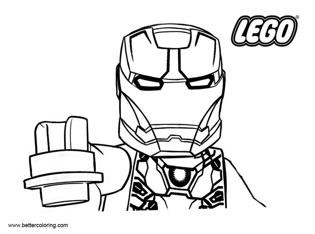 Free LEGO Superhero Captain America Coloring Pages printable