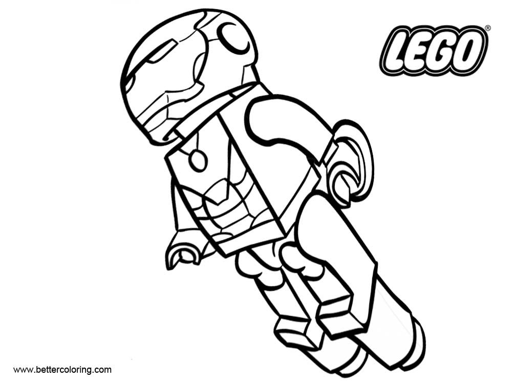 LEGO Superhero Coloring Pages Iron Man Clip Art Free Printable 