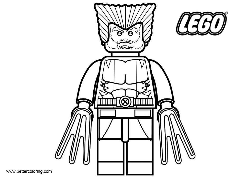 Free LEGO Superhero Coloring Pages Wolverine printable