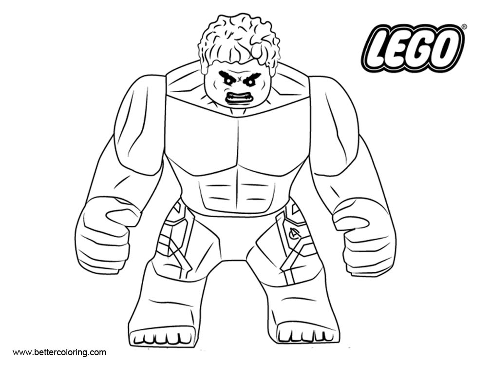 Free LEGO Superhero Hulk Coloring Pages printable