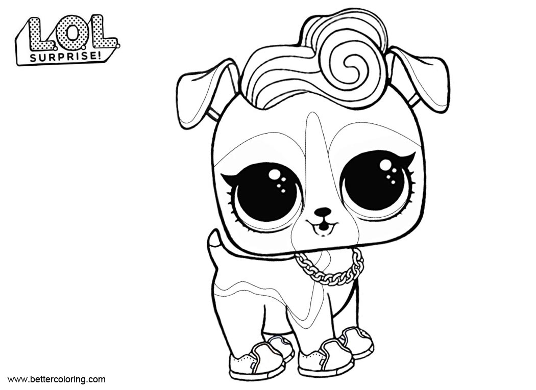 Lol Pets Coloring Pages Dj K9 Free Printable Coloring Pages