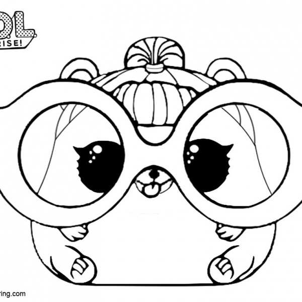 LOL Pets Coloring Pages Dolls with Pet - Free Printable Coloring Pages