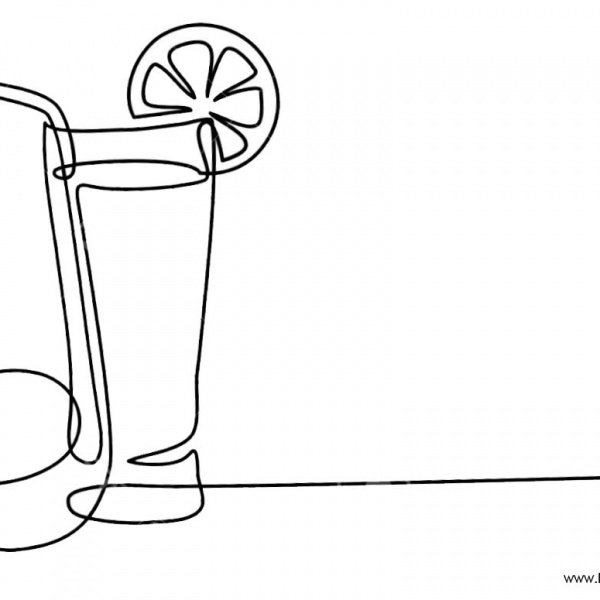 Lemonade Coloring Pages with Ice - Free Printable Coloring Pages