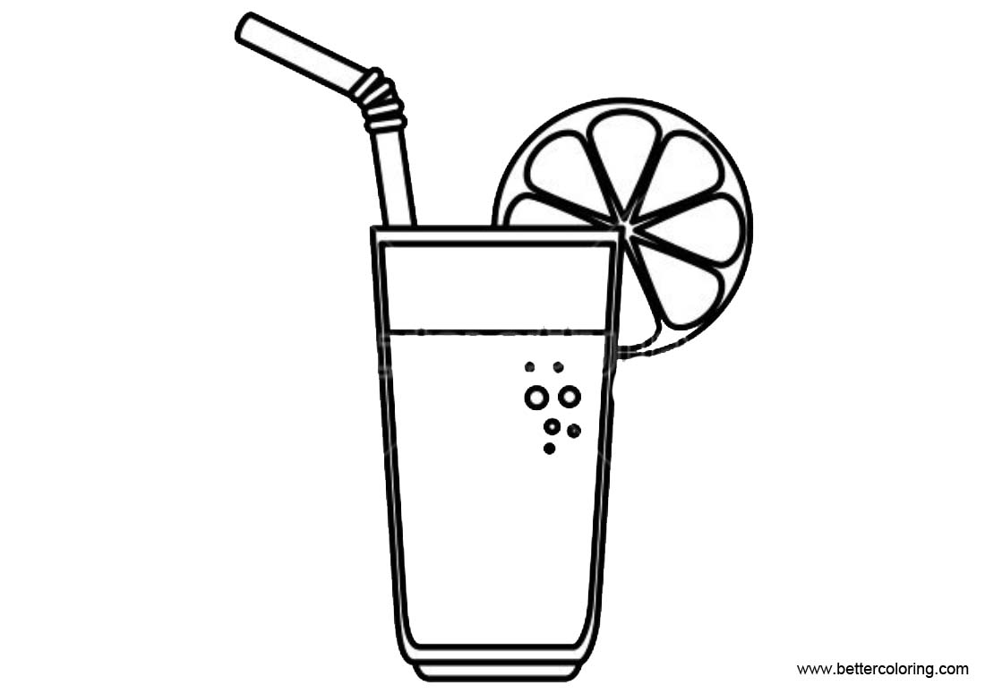 Lemonade Coloring Pages Fruit Jucice - Free Printable Coloring Pages