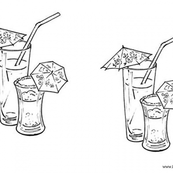 Lemonade Coloring Pages with Ice - Free Printable Coloring Pages