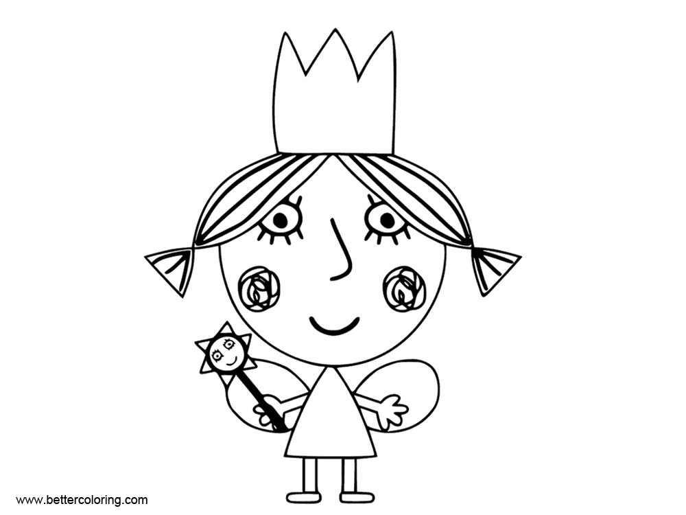 Free Little Girl from Ben And Holly Coloring Pages printable