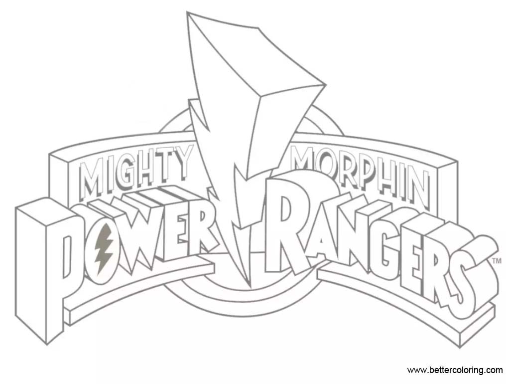 Logo of Mighty Morphin Power Rangers Coloring Pages - Free Printable