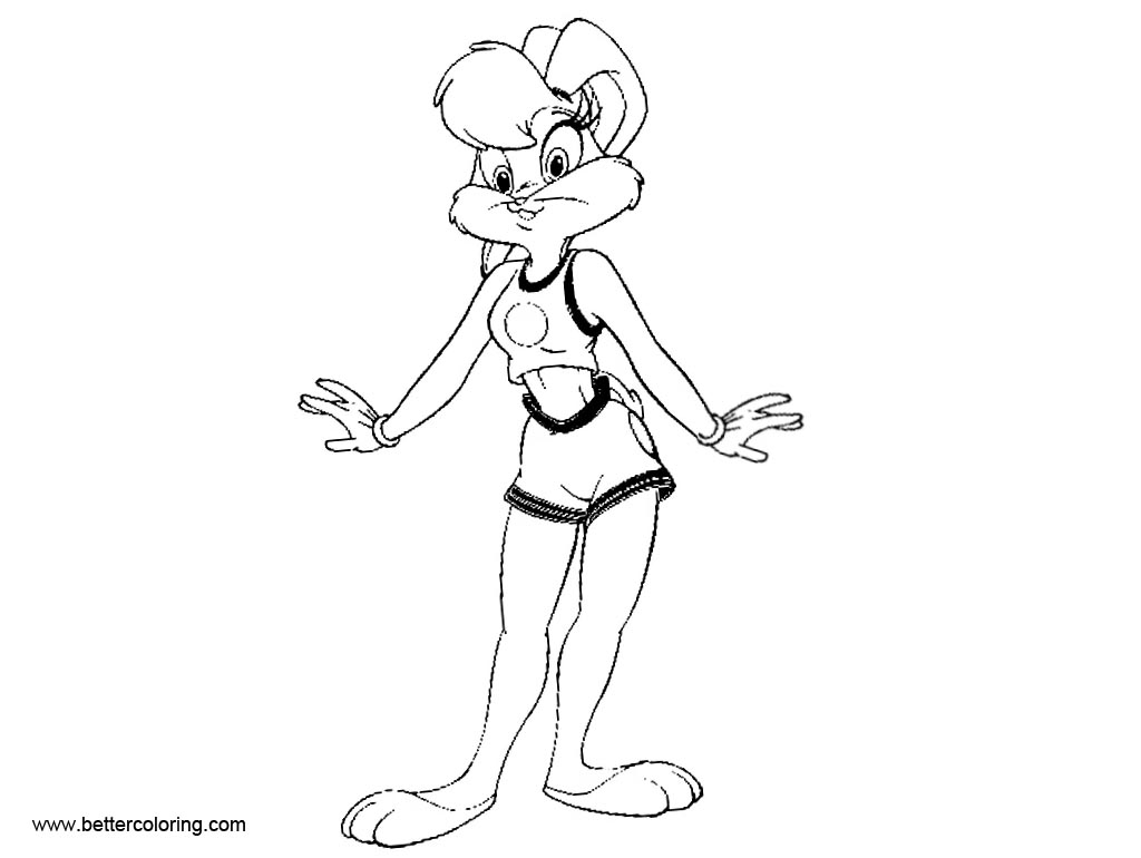 Free Lola from Space Jam Coloring Pages printable