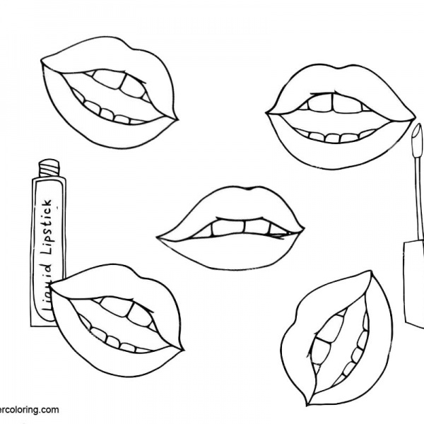 Makeup Coloring Pages Beauty Products Free Printable Coloring Pages