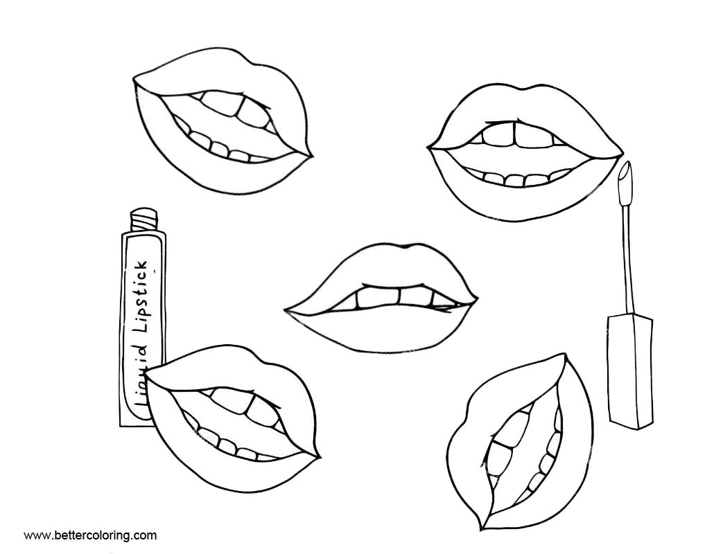 Download Makeup Coloring Pages Lipsticks - Free Printable Coloring ...