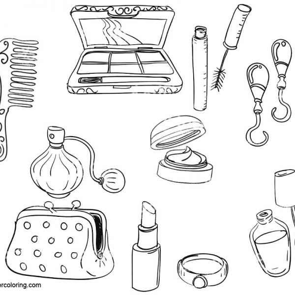 Make Up Outline Coloring Pages Sketch Coloring Page