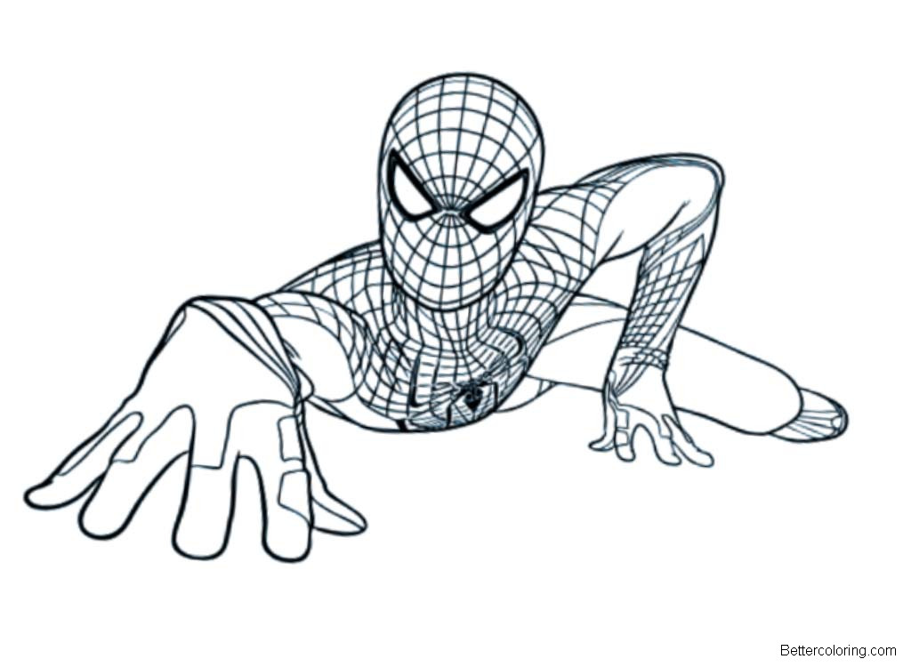 Free Marvel Spiderman Homecoming Coloring Pages printable for kids and adul...