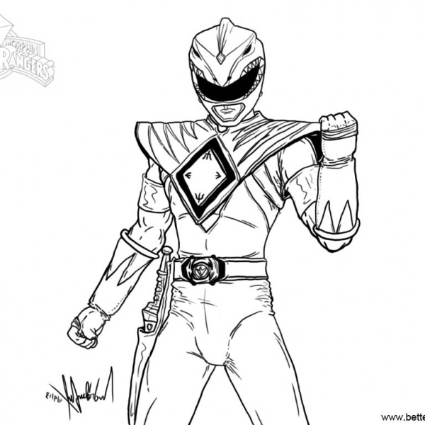 Logo of Mighty Morphin Power Rangers Coloring Pages - Free Printable