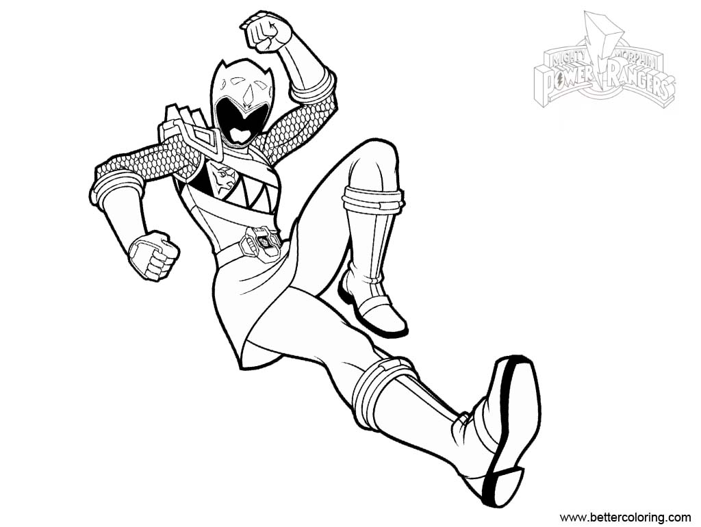 Free Mighty Morphin Power Rangers Coloring Pages Pink Ranger printable