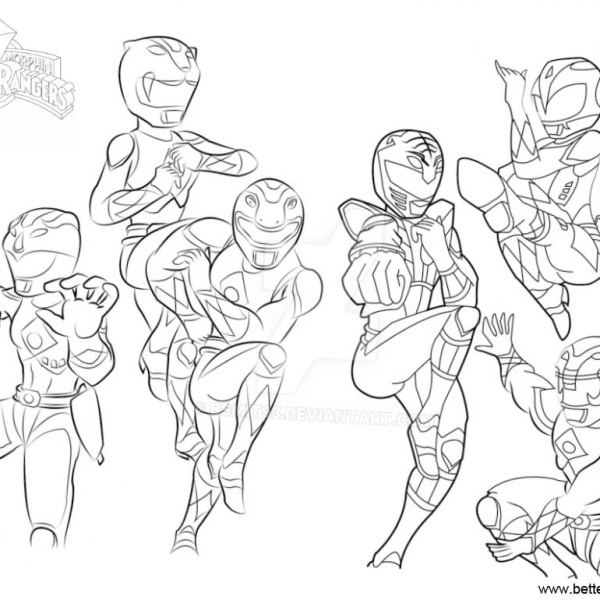 Mighty Morphin Power Rangers Coloring - Mighty Morphin Power Rangers Coloring Pages By Bsmit93 600x600 