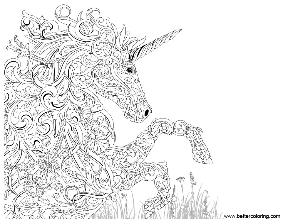 Free Mythomorphia Coloring Pages Unicorn printable