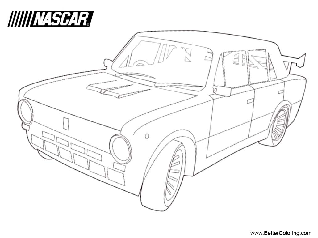 Free Nascar Coloring Pages Clipart printable