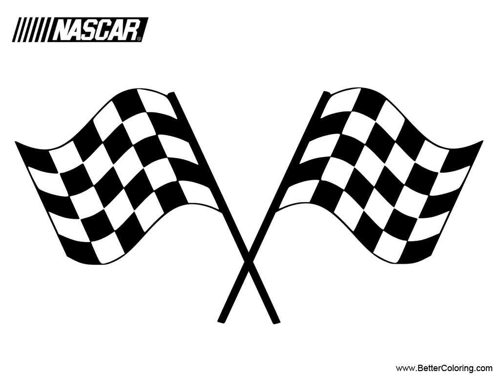 Nascar Coloring Pages Flags Free Printable Coloring Pages