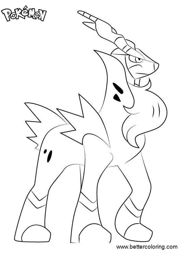 Free Pokemon Coloring Pages Cobalion printable