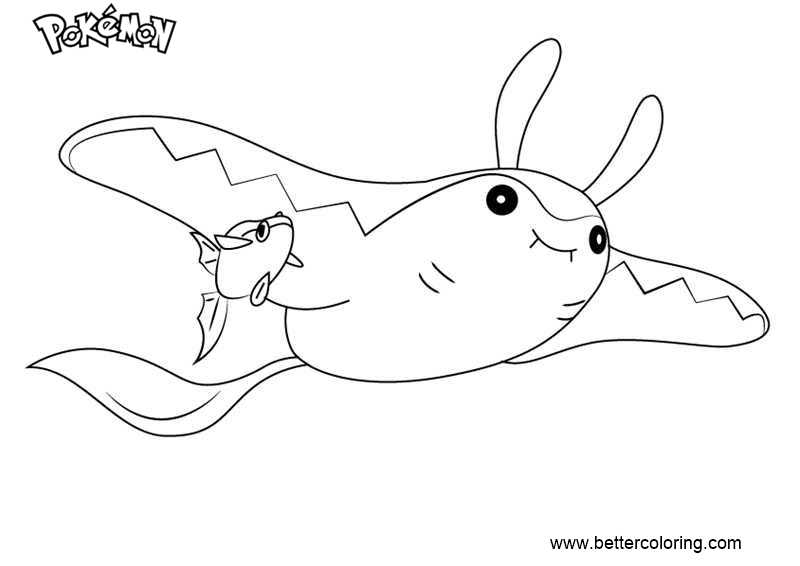 Free Pokemon Coloring Pages Mantine printable