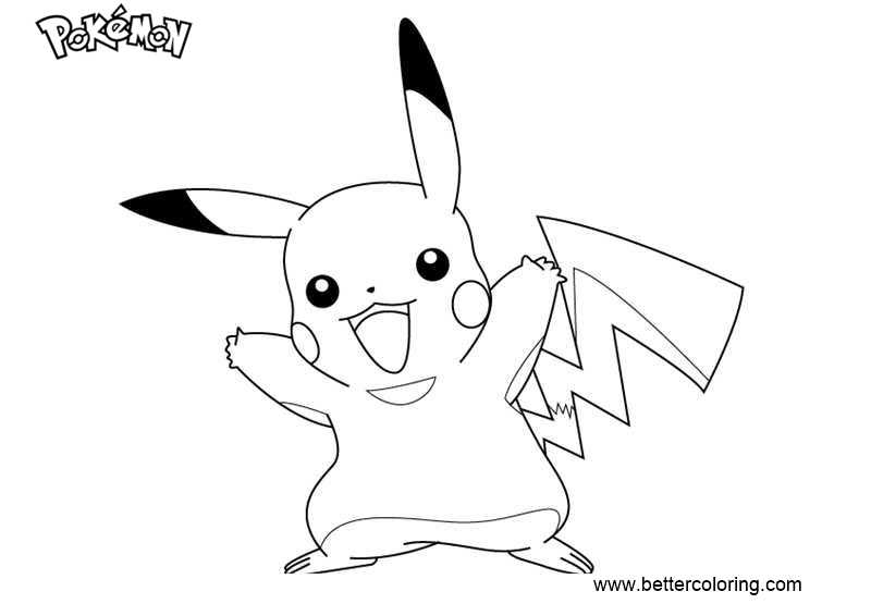 Pokemon Coloring Pages Pikachu - Free Printable Coloring Pages