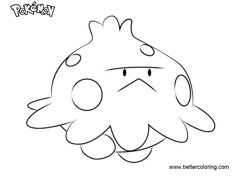 Free Pokemon Coloring Pages Shroomish printable