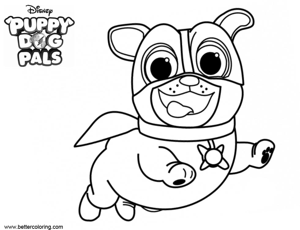 Puppy Dog Bingo Coloring Pages Super Rolly - Free Printable Coloring Pages