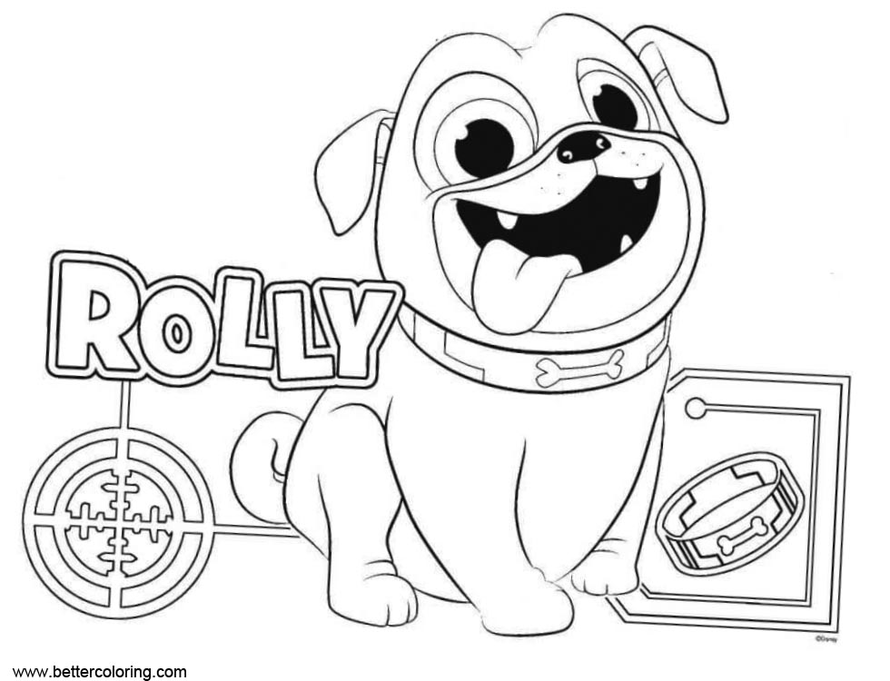 Puppy Dog Bingo Rolly Coloring Pages - Free Printable Coloring Pages