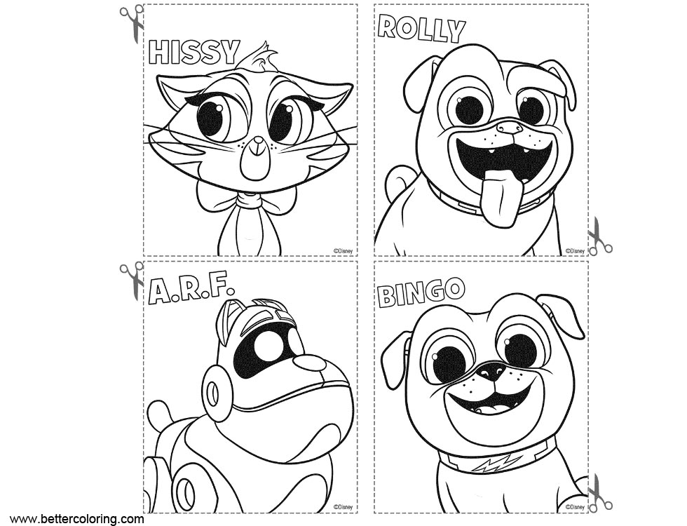 Free Puppy Dog Pals Coloring Pages Characters printable
