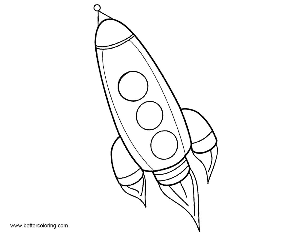 Free Rocket Ship Coloring Pages Flying printable