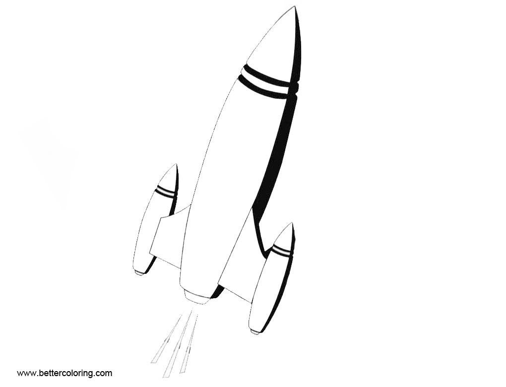 Free Rocket Ship Coloring Pages Launching printable