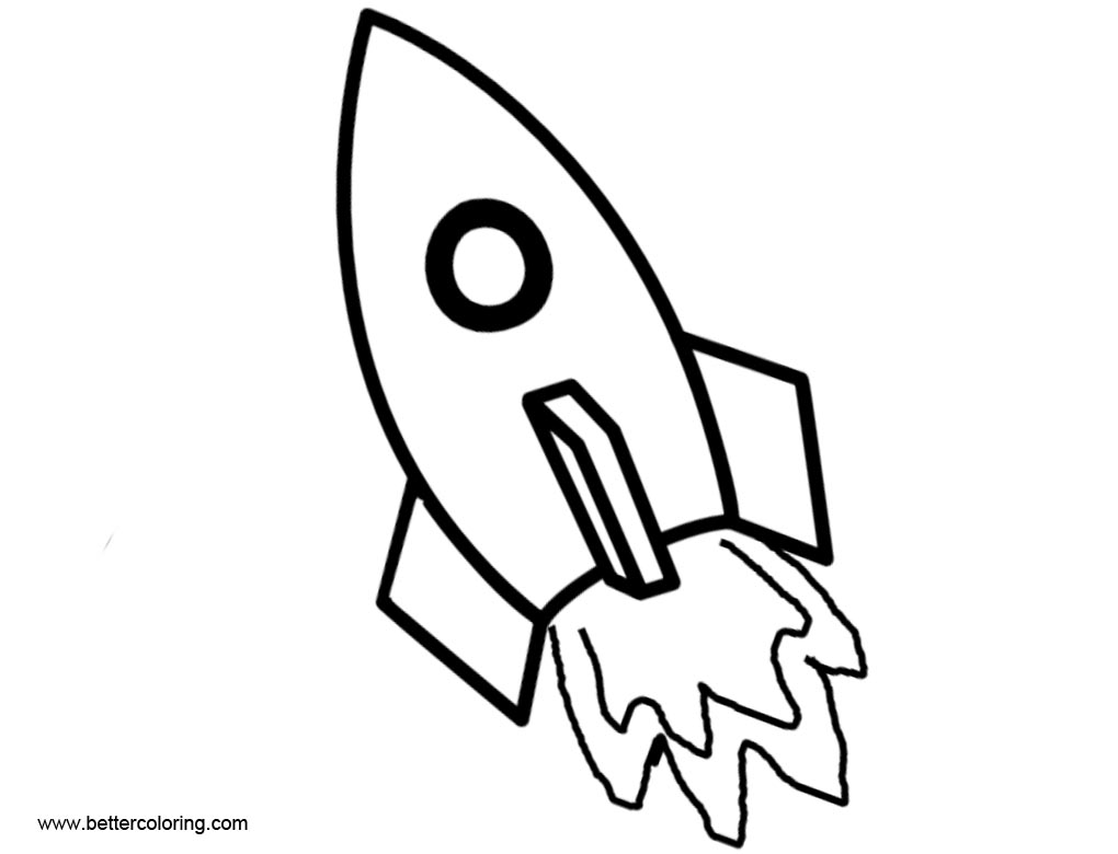 Free Rocket Ship Coloring Pages Line Drawing printable