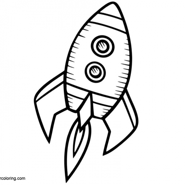 Rocket Ship Coloring Pages Template - Free Printable Coloring Pages