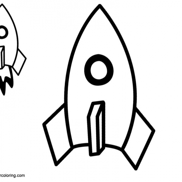 Rocket Ship Coloring Pages Easy Drawing - Free Printable Coloring Pages