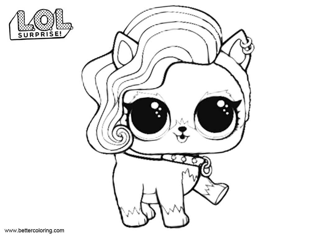 Free Ruff Rocker from LOL Surprise Pets Coloring Pages printable