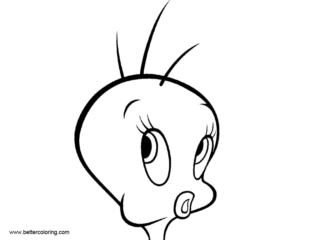 Free Scared Tweety Bird Coloring Pages printable