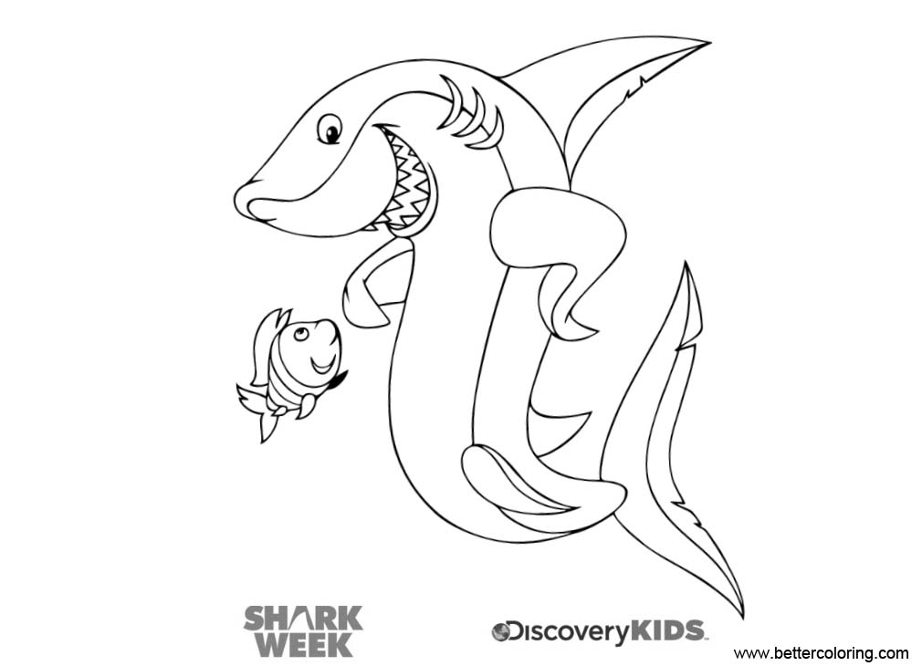 Free Shark Week Coloring Pages Clip Art printable