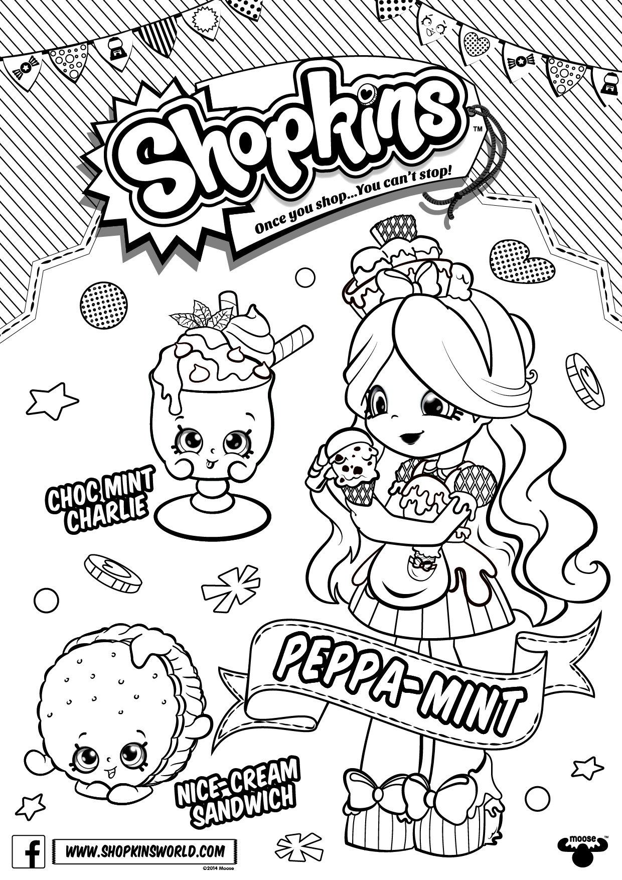 Free Shoppies Coloring Pages Shopkins Chef Club printable
