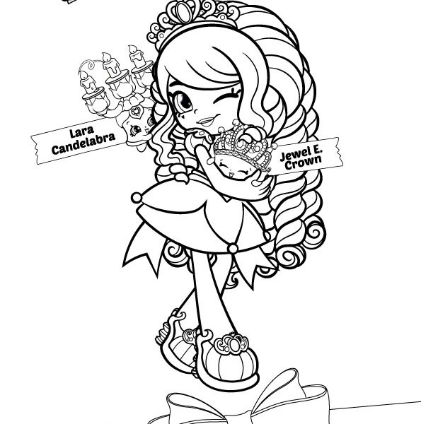 Shoppies Coloring Pages Shopkins Rainbow Kate - Free Printable Coloring