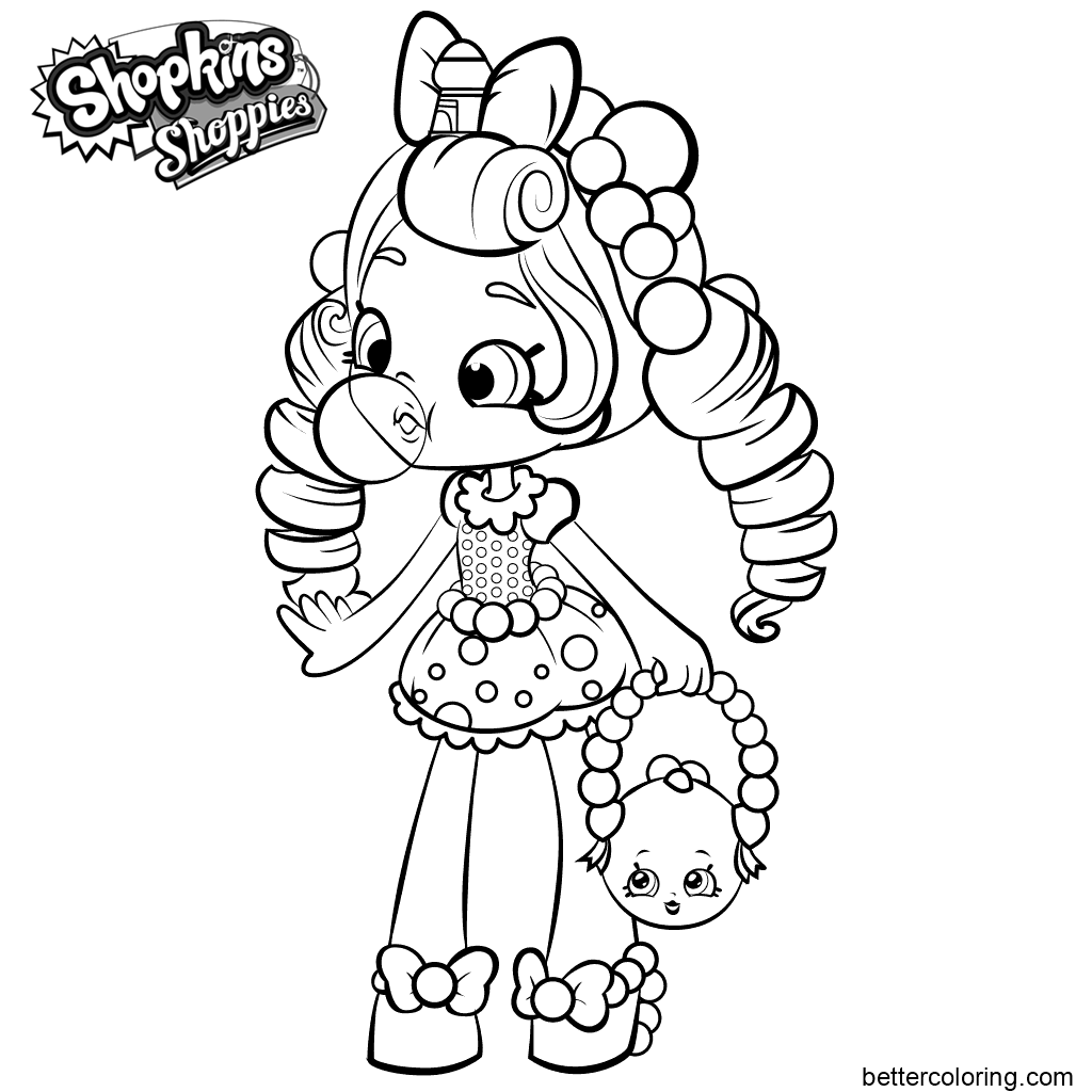 Shoppies Coloring Pages from Shopkins - Free Printable Coloring Pages