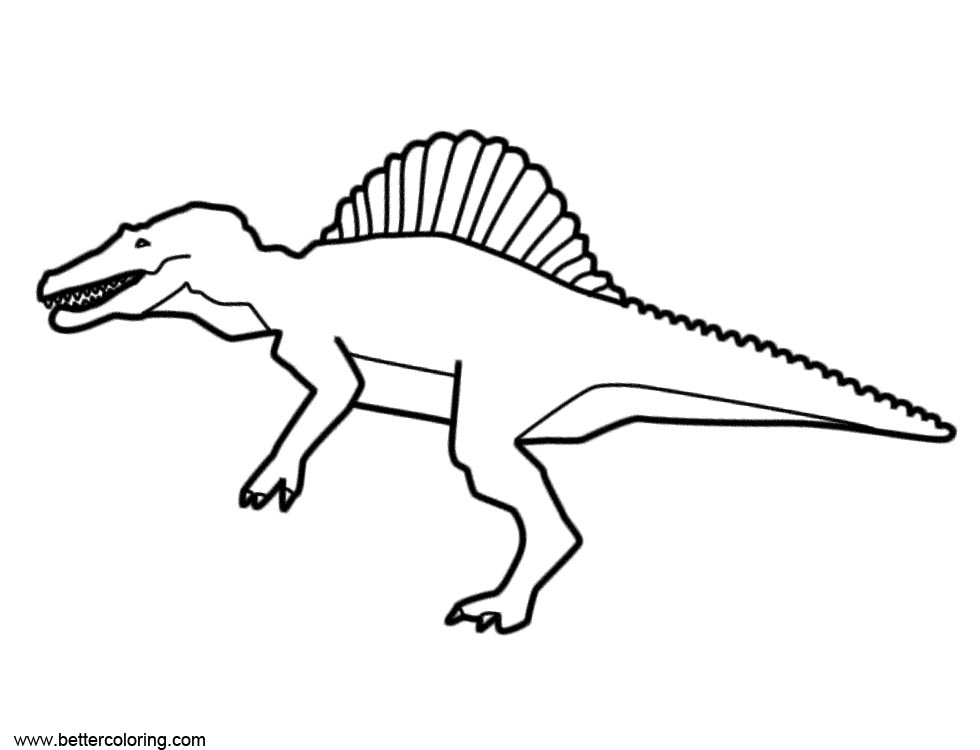 Free Simple Spinosaurus Coloring Pages printable