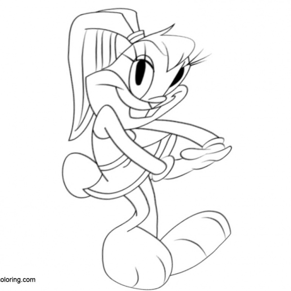 Lola Bunny from Space Jam Coloring Pages - Free Printable Coloring Pages