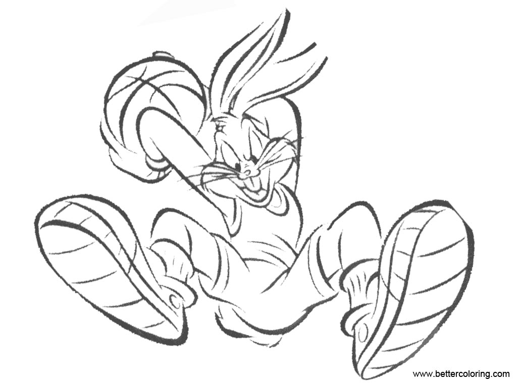 Free Space Jam Coloring Pages Bugs Bunny printable
