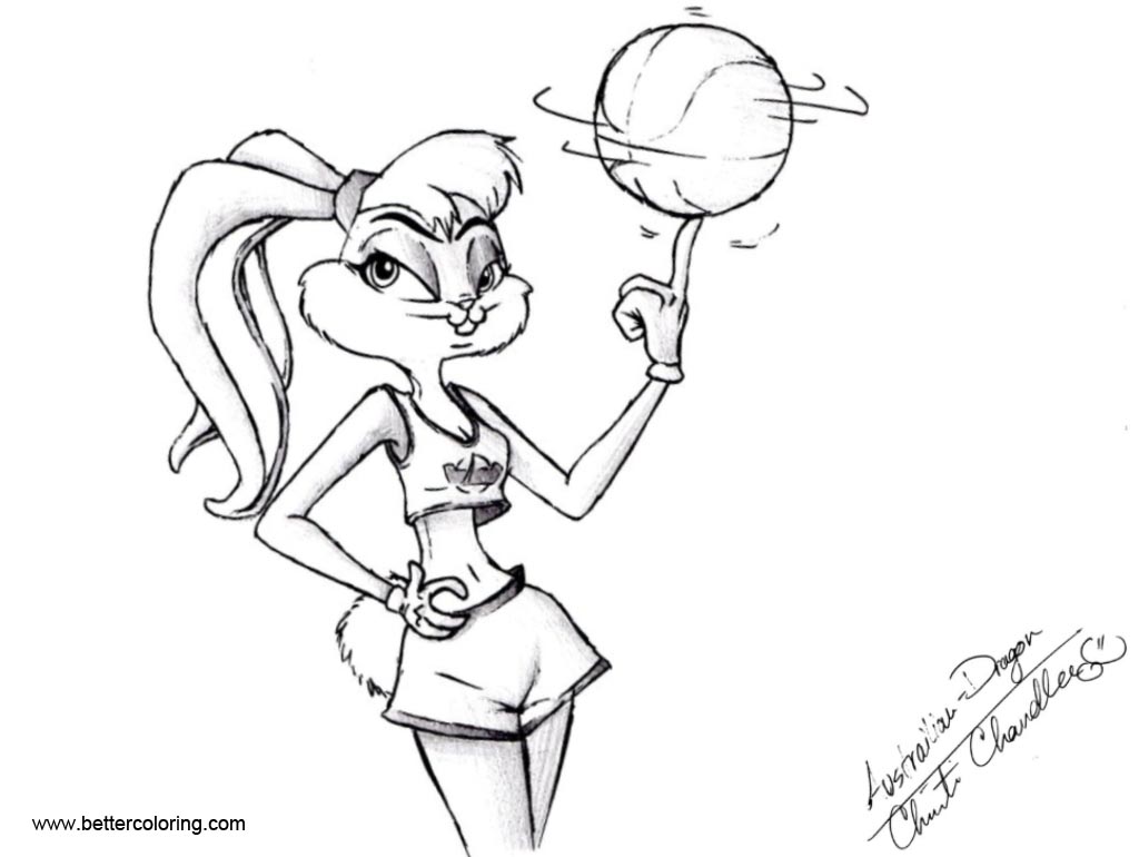 Space Jam Coloring Pages Lola Bunny by austrailian dragon - Free