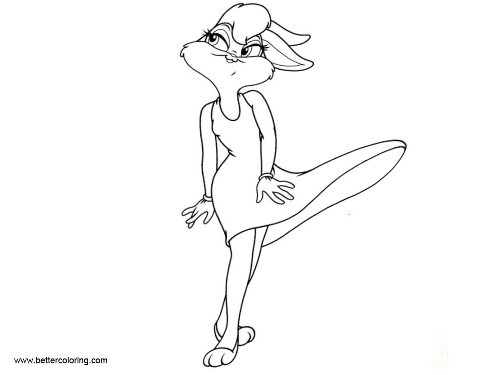 Free Space Jam Lola Coloring Pages printable