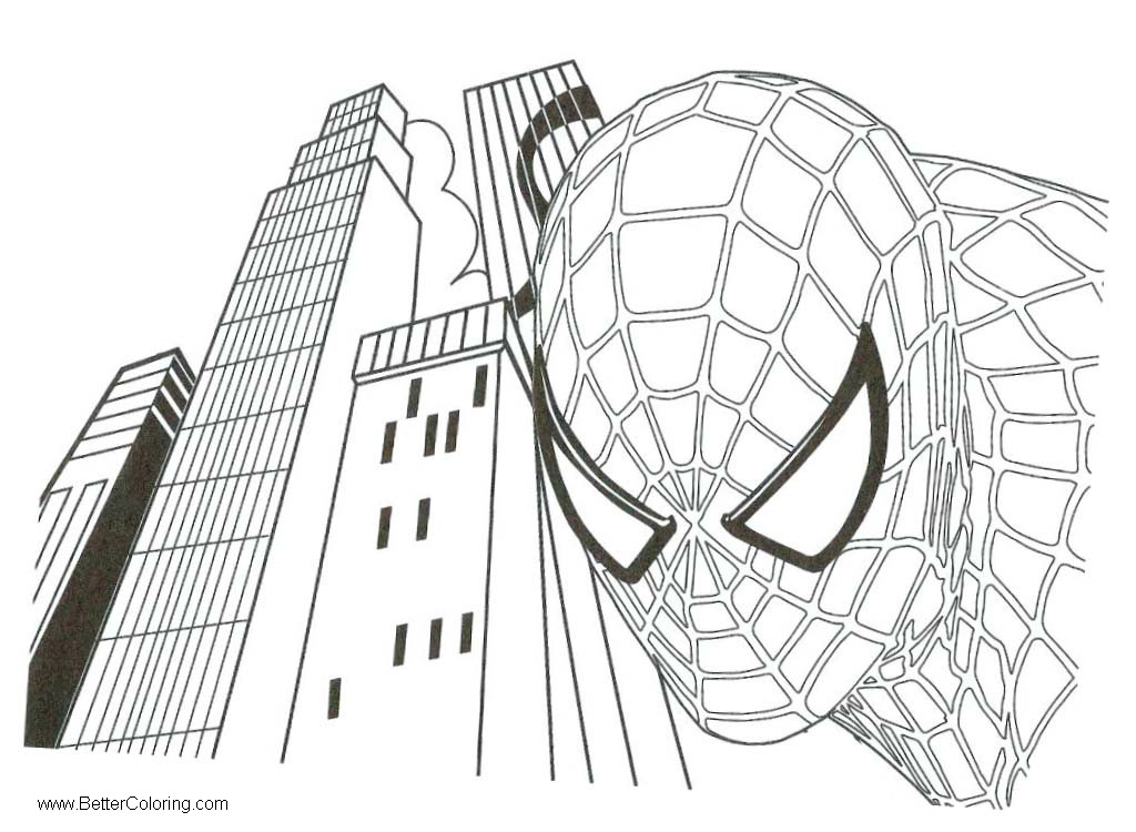 Download Spiderman Homecoming Coloring Pages Head Drawing - Free Printable Coloring Pages